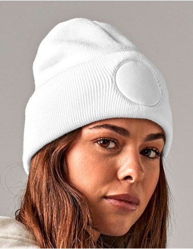 B-B446-Circular Patch Beanie